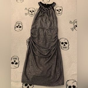 Metallic & Embellished Bodycon Dress